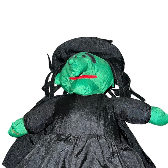 Vintage 1993 Nylon Halloween Witch with Broom Plush Puffalump Style 20” As Is. - Picture 11 of 13
